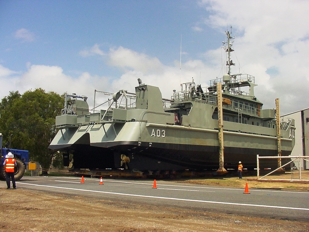 HMAS Shepparton docked at BSE Cairns Slipways © SW